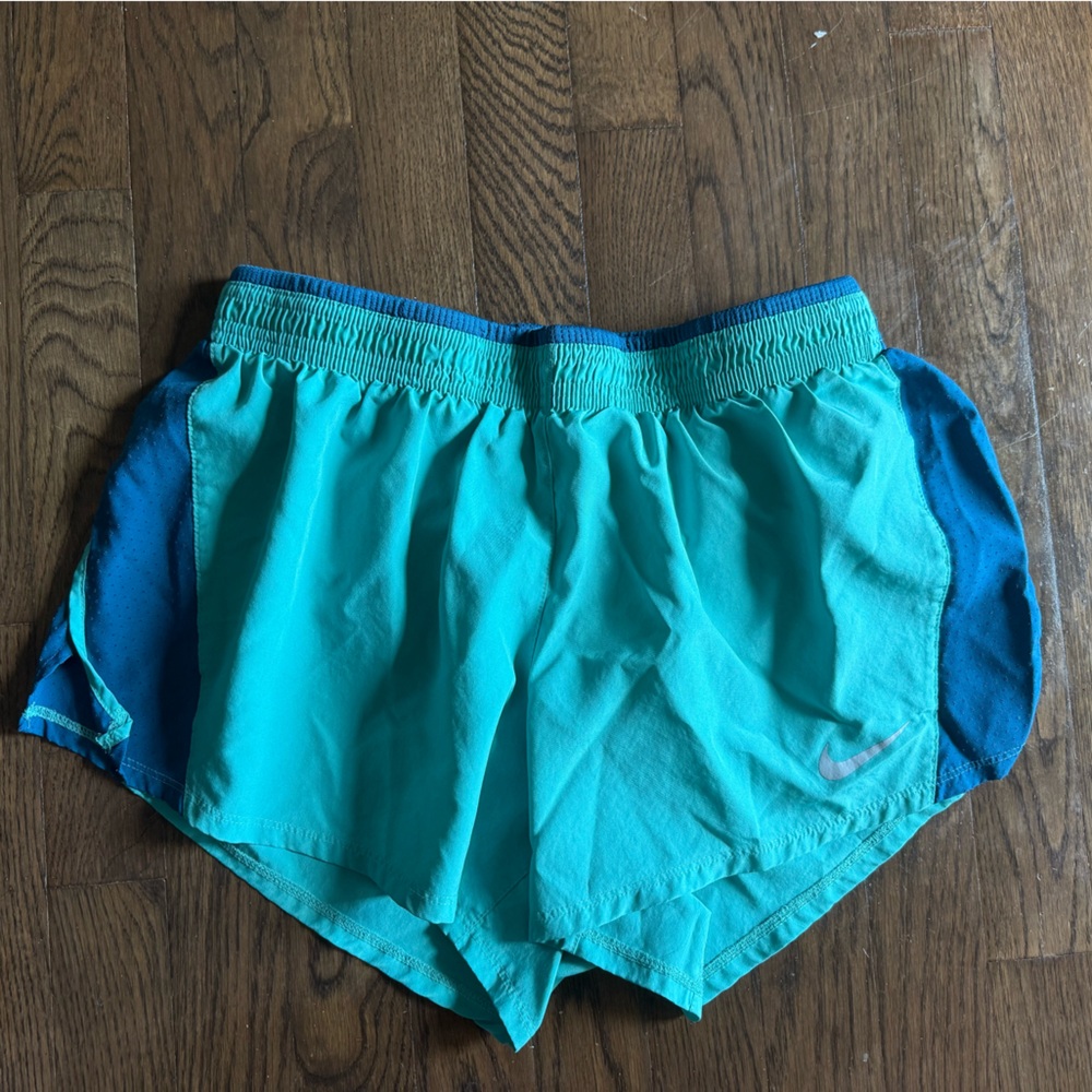 Nike Teal and Blue Athletic Shorts